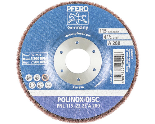 Disque de nettoyage PFERD PNL Ø 115x22,23 mm granulométrie 280