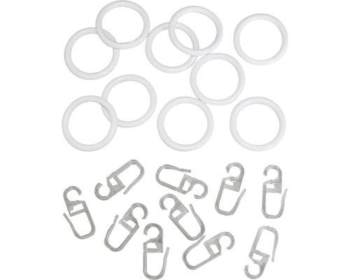 Anneaux de rideaux et crochets de rideaux