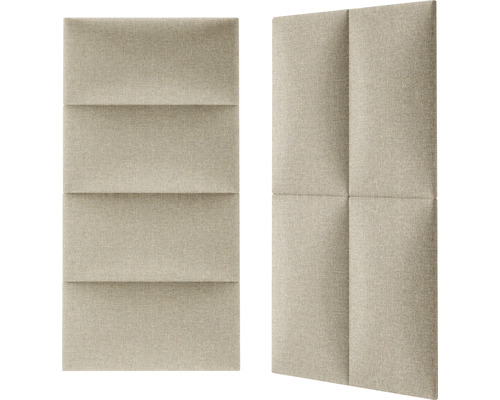 Deux panneaux d''absorption acoustique en tissu avec motif géométrique