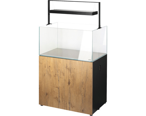 Combinaison aquarium avec meuble bas et éclairage