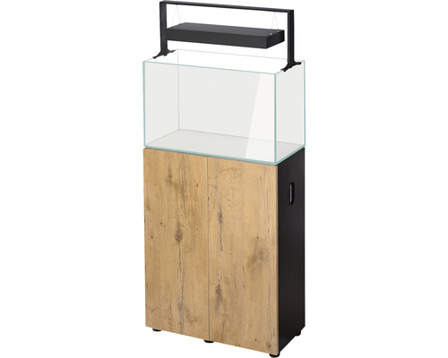 Ensemble aquarium avec éclairage et meuble