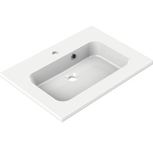 Waschtisch aus Sanitärkeramik mit Hahnloch und Überlauf