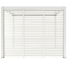 Pergola avec paroi à lamelles comme écran d''intimité