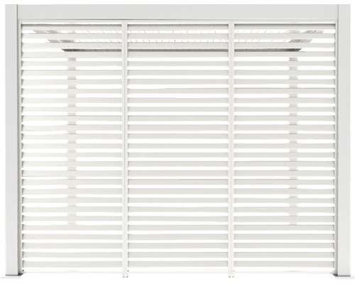 Pergola avec paroi à lamelles comme écran d''intimité