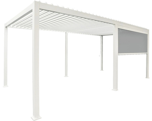 Pergola autoportante en aluminium avec protection solaire