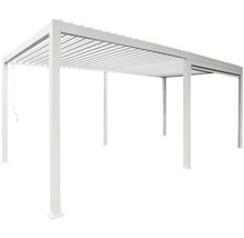 Pergola autoportante avec toit à lamelles