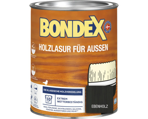 Bondex Lasure pour bois extérieur Ébène Boîte