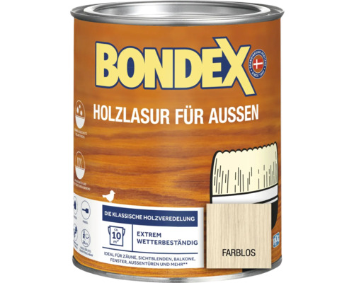 Bondex Holzlasur für Außen, farblos, im Metalleimer