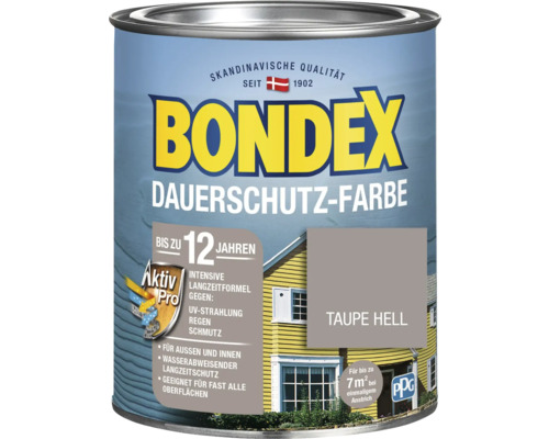BONDEX Holzfarbe-Dauerschutzfarbe taupe hell 750 ml-0