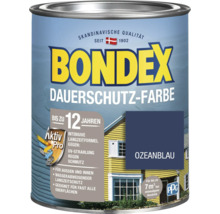 Boîte de peinture de protection longue durée Bondex bleu océan pour l'extérieur et l'intérieur
