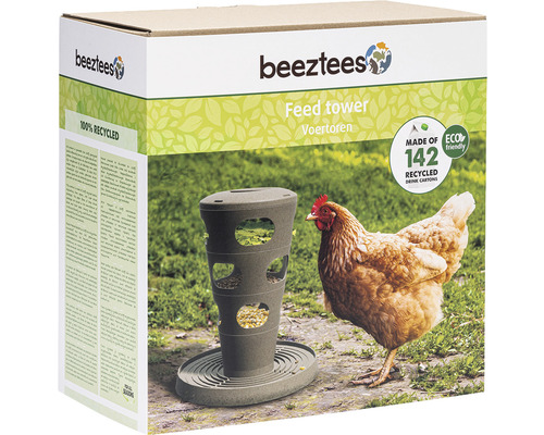 Beeztees Futterturm in Verpackung mit Huhn