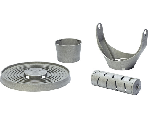 Quatre composants gris pour l''espace jardin