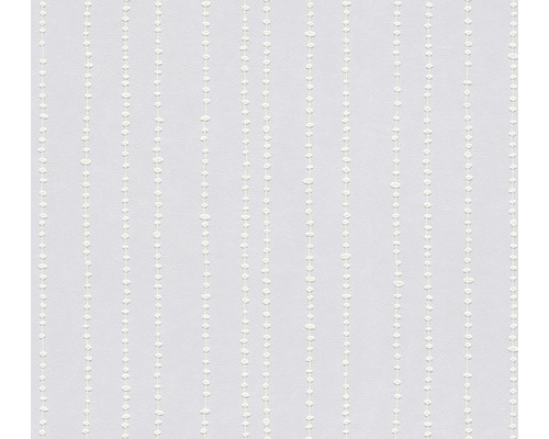 Papier peint intissé 38470-1 perles rayures blanc Papier peint avec motif à pois en lignes verticales