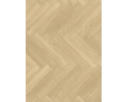 Verlegung von hellem Parkett im Fischgrätenmuster