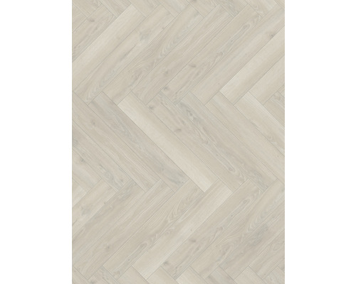 Sol stratifié clair à motif de chevrons