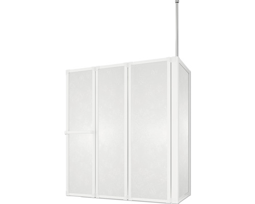 Duschkabine mit Tür und Seitenwänden