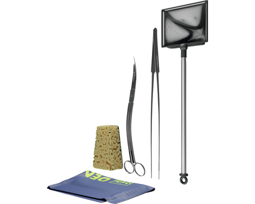 Aquascaping Werkzeug Set mit Schere, Pinzette, Schwamm und Kescher