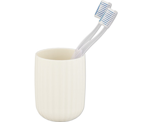 Gobelet pour brosse à dents Wenko Agropoli blanc crème 25188100