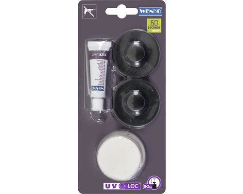 Kit de fixation Wenko UV-Loc noir 25555100-0