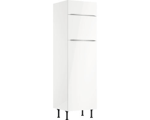 Meuble pour réfrigérateur encastrable 145 Optifit Arvid986 60 x 58,4 x 211,8 cm façade blanc brillant corps blanc