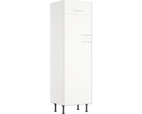 Meuble pour réfrigérateur encastrable 145 Optifit Bengt932 60 x 58,4 x 211,8 cm façade blanc mat corps blanc