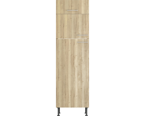 Armoire haute avec deux tiroirs et pieds