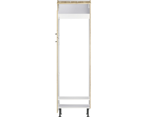 Corps de meuble de cuisine avec pieds et étagères