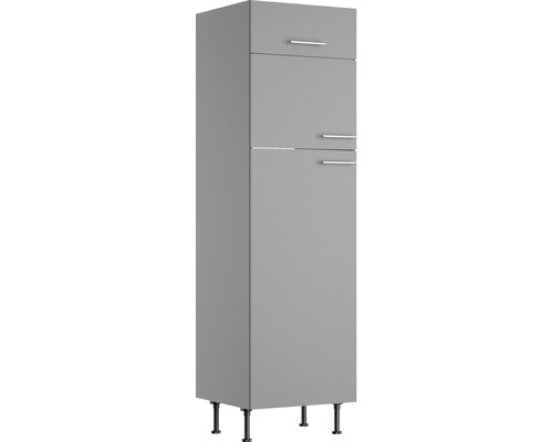 Meuble pour réfrigérateur encastrable 145 Optifit Mats825 60 x 58,4 x 211,8 cm façade gris basalte mat corps gris