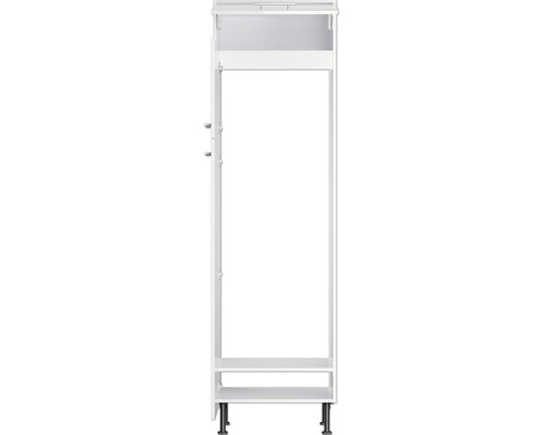 Weißer Küchenschrankkorpus mit Füßen