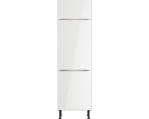 Weißer Unterschrank mit zwei Schubladen und Füßen