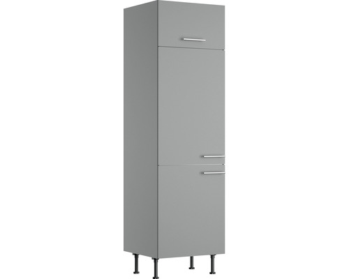 Meuble pour réfrigérateur encastrable 88 Optifit Mats825 60 x 58,4 x 211,8 cm façade gris basalte mat corps gris
