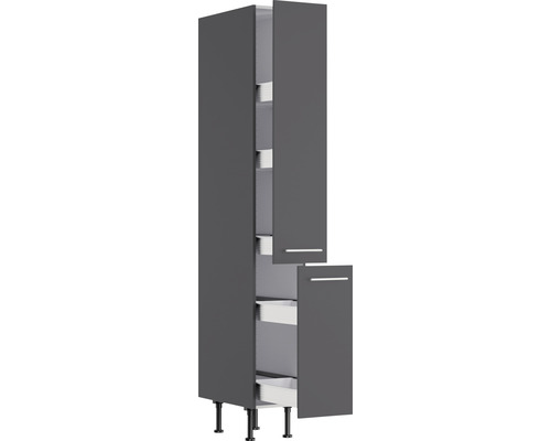 Hochschrank mit Schubladen und Füßen