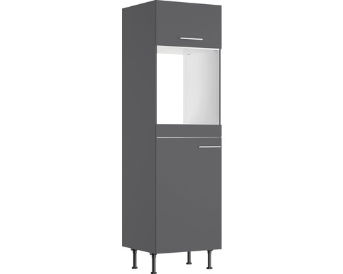 Caisson pour four/réfrigérateur encastrable de 88 Optifit Ingvar420 60 x 58,4 x 211,8 cm façade anthracite mat corps gris