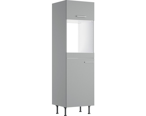 Caisson pour four/réfrigérateur encastrable de 88 Optifit Mats825 60 x 58,4 x 211,8 cm façade gris basalte mat corps gris