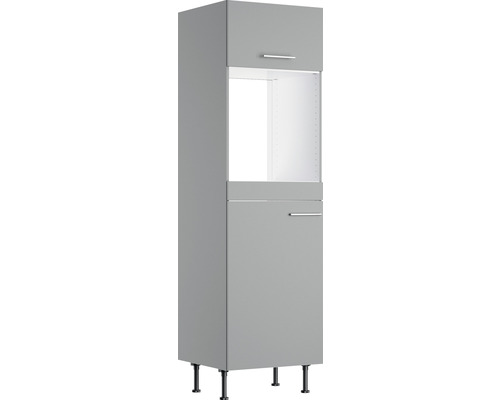 Backofen/Kühlumbauschrank für 88er Einbaukühlschrank Optifit Mats825 BxTxH 60 x 58,4 x 211,8 cm Frontfarbe basaltgrau matt Korpusfarbe grau