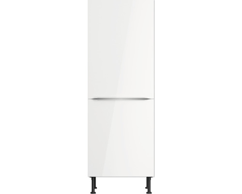 Meuble bas blanc avec deux tiroirs et pieds