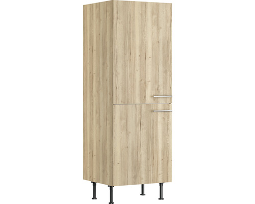 Armoire à provisions Optifit Erik290 60 x 58,4 x 176,6 cm façade chêne sauvage structuré mat corps chêne sauvage