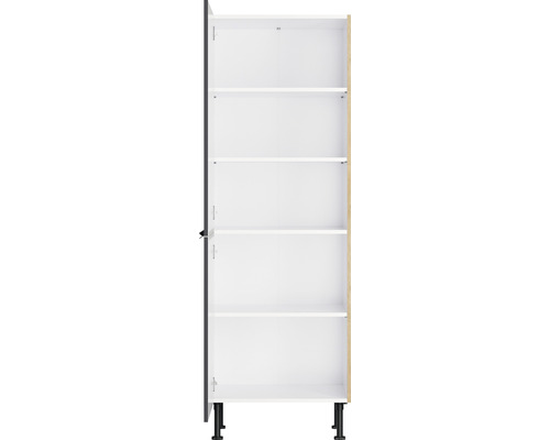 Armoire de cuisine avec étagères et pieds