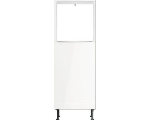 Weißer Waschbeckenunterschrank mit zwei Fächern und Füßen