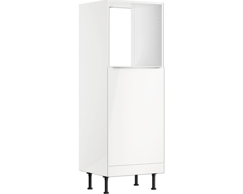 Caisson pour four/réfrigérateur encastrable de 88 Optifit Arvid986 60 x 58,4 x 176,6 cm façade blanc brillant corps blanc