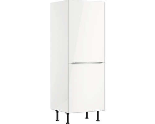 Meuble pour réfrigérateur encastrable 88 Optifit Arvid986 60 x 58,4 x 176,6 cm façade blanc brillant corps blanc