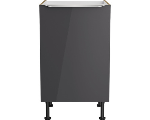 Meuble sous-lavabo gris avec pieds pour salle de bain