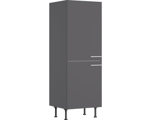Meuble pour réfrigérateur encastrable 88 Optifit Ingvar420 60 x 58,4 x 176,6 cm façade anthracite mat corps gris