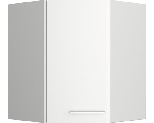 Élément haut d''angle blanc avec poignée pour la cuisine