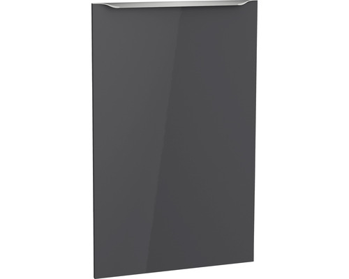 Façade pour lave-vaisselle encastré Optifit Linus984 44,6 x 1,6 x 70 cm façade anthracite brillant corps chêne sauvage