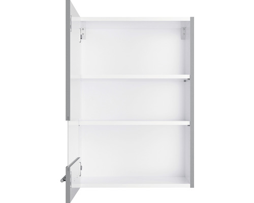 Armoire murale ouverte avec étagères de rangement