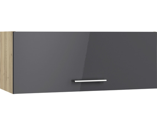 Armoire suspendue à charnières Optifit Jonte984 90 x 34,9 x 35,2 cm façade anthracite brillant corps chêne sauvage