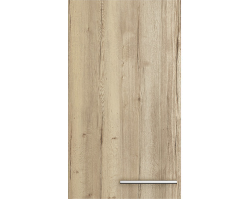 Küchenschrankfront in Holzoptik mit Griff