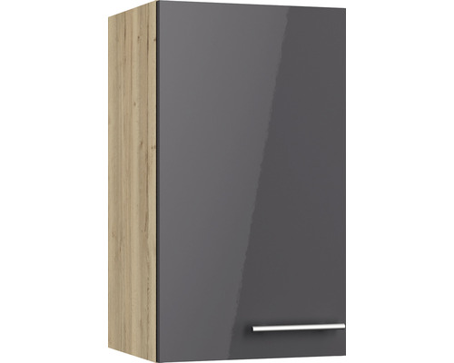 Hängeschrank Optifit x 34,9 - Frontfarbe anthrazit Korpusfarbe x 70,4 cm BxTxH wildeiche glänzend Luxemburg Jonte984 HORNBACH 40