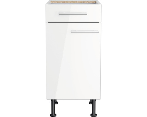 Meuble sous-lavabo blanc avec tiroir et porte
